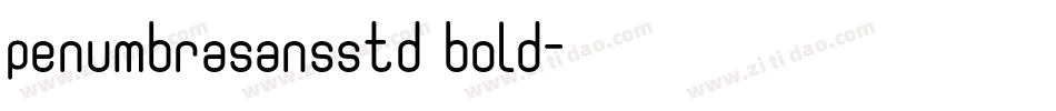 penumbrasansstd bold字体转换